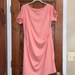Pink Blush Maternity Coral Fitted XXL Dress